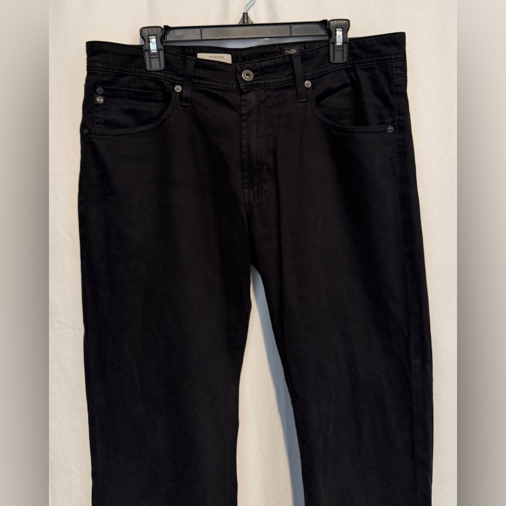 AG Adriano Goldschmied Jeans 34x34 The Protege Black Straight Leg Sueded 36x34 - Picture 5 of 12